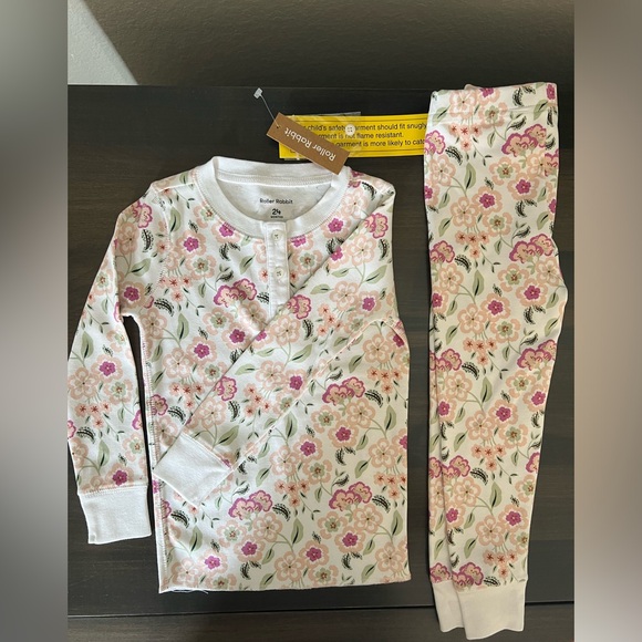 Roller Rabbit Floral Pajama Sets (Matching pair) 24mo and 4 years Brand New!